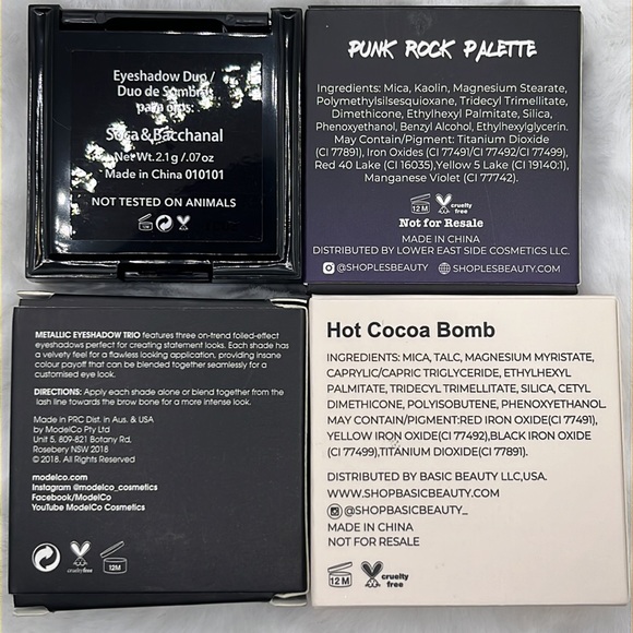 NEW Eyeshadow Duo/Trio/Quads: Shaina B, LES, Basic Beauty, Model Co - Picture 6 of 6